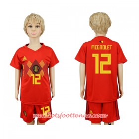 Maillot/Tenue Belgique Mignolet 12 Enfant Domicile Coupe du monde 2018